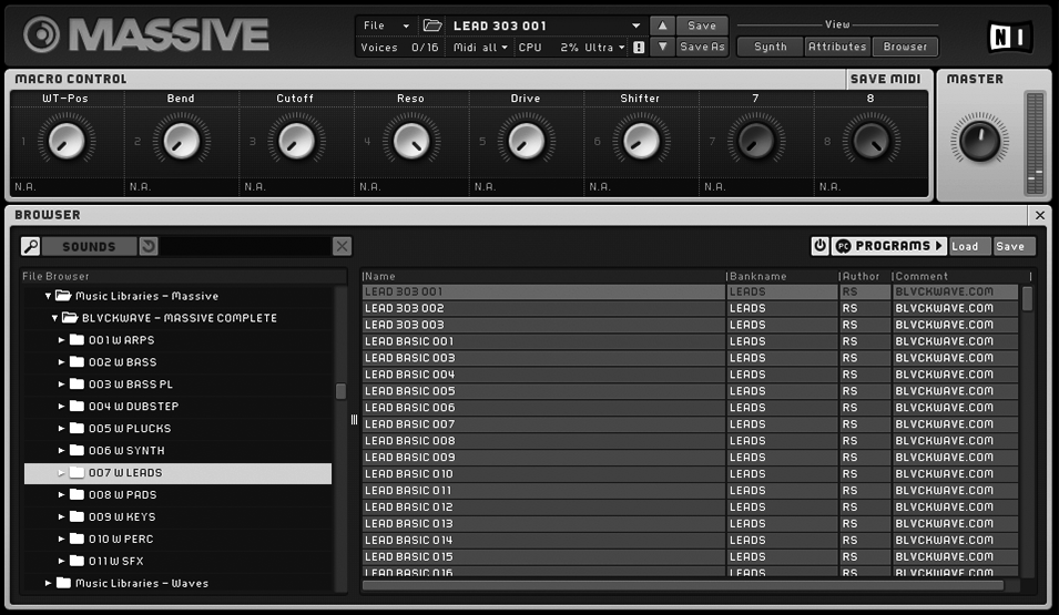 BLVCKWAVE MASSIVE - 007 LEADS