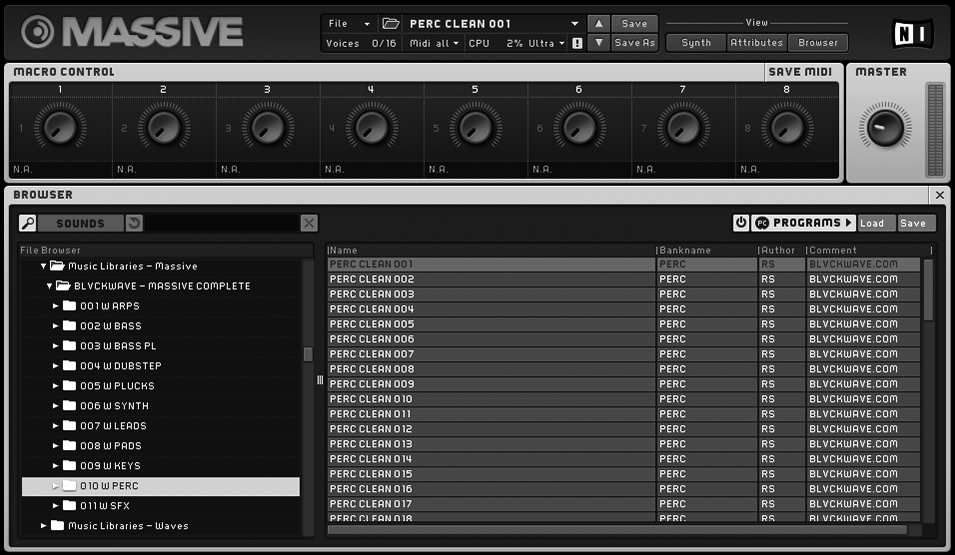 BLVCKWAVE MASSIVE - 010 PERC