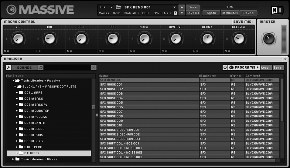 BLVCKWAVE MASSIVE - 011 SFX