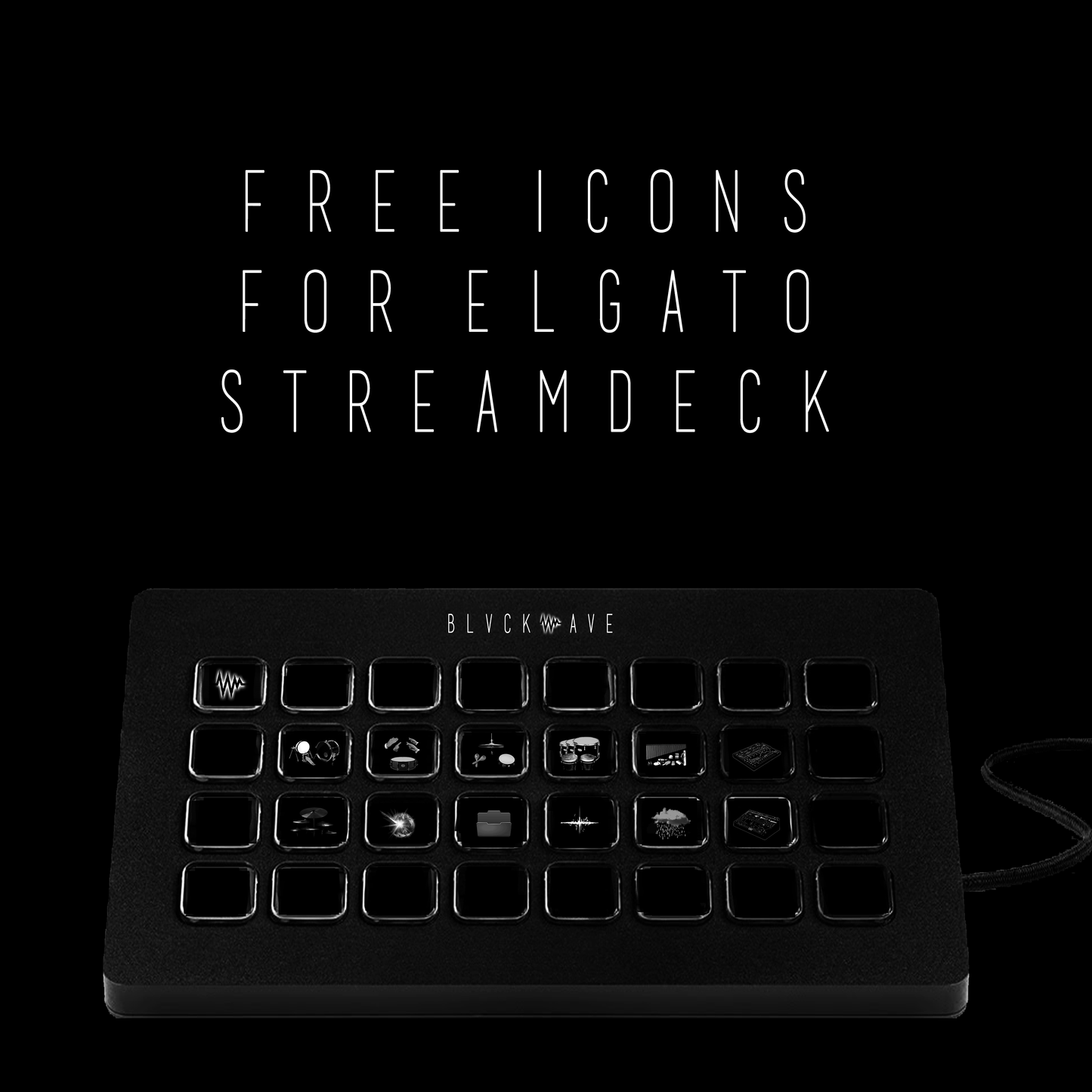 BLVCKWAVE FREE STREAM DECK ICON PACK