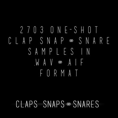 BLVCKWAVE 002 - CLAPS SNAPS & SNARES