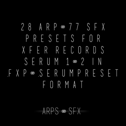 BLVCKWAVE SERUM - 001 ARPS & 012 SFX